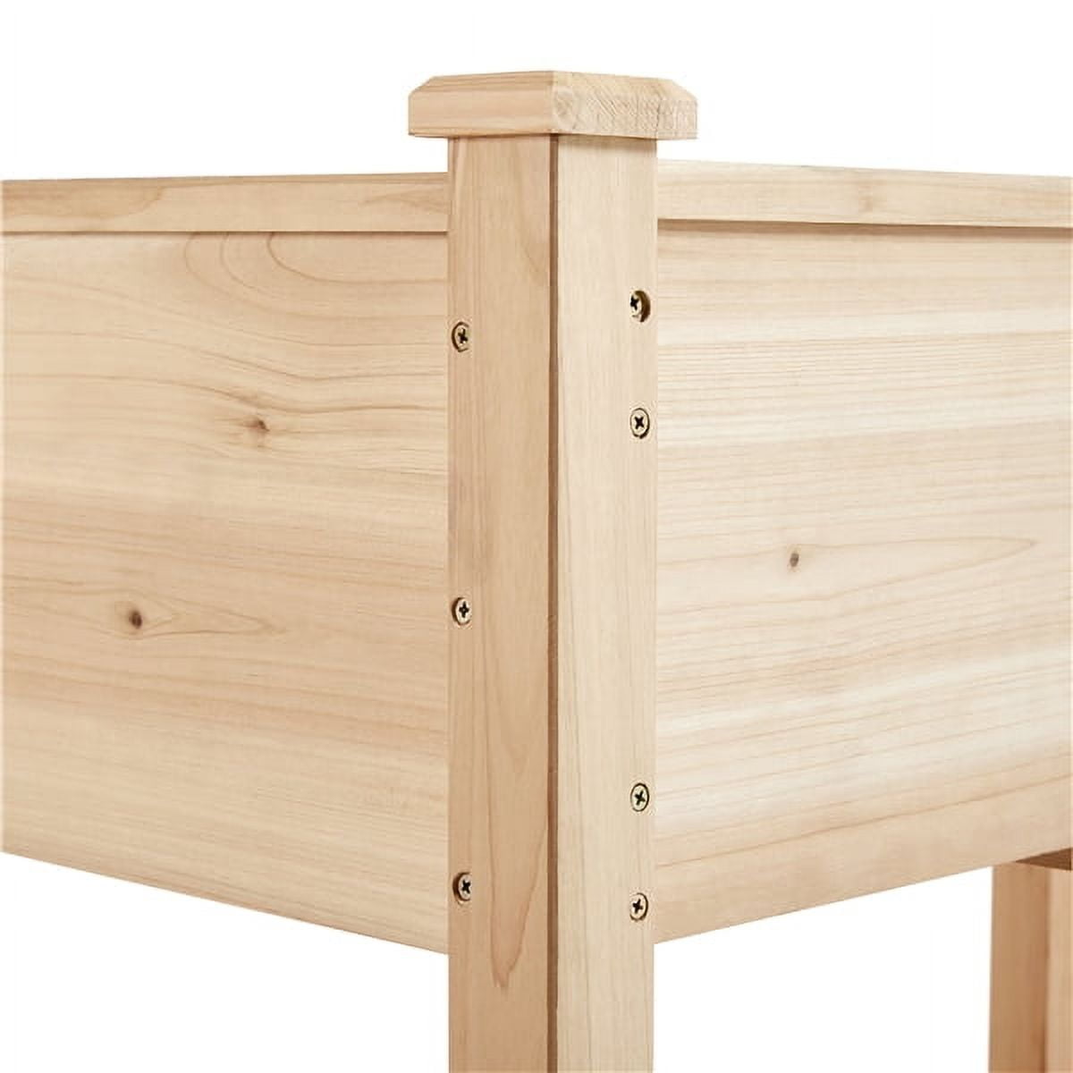 Renwick 41.5" x 22.5" x 33" 2-Tier Brown Fir and Wood Raised Garden Kit
