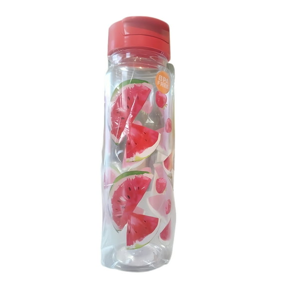 (1) Watermelons Printed Design Water Bottle 30 fl oz BPA-Free for Home Kitchen Office Travel School Camping Indoor Beverages Drinking Drinkware Holiday Christmas Party Favor Gift Supplies