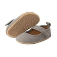 thumbnail image 3 of Baby Shoes Solid Color Ribbed Walking Shoes Soft Sole Footwear, 3 of 5