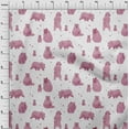 thumbnail image 4 of oneOone Cotton Silk Pink Fabric Bear Sewing Fabric By The Yard Printed Diy Clothing Sewing Supplies 42 Inch Wide, 4 of 5