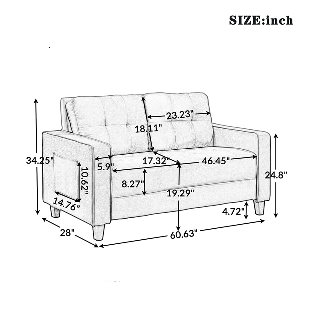 Lowestbest Morden Futon Sofa Set, Upholstered Couch Furniture for Apartment Dorm (Armchair) Lowestbest Morden Futon Sofa Set, Upholstered Couch Furniture for Apartment Dorm (Armchair)
