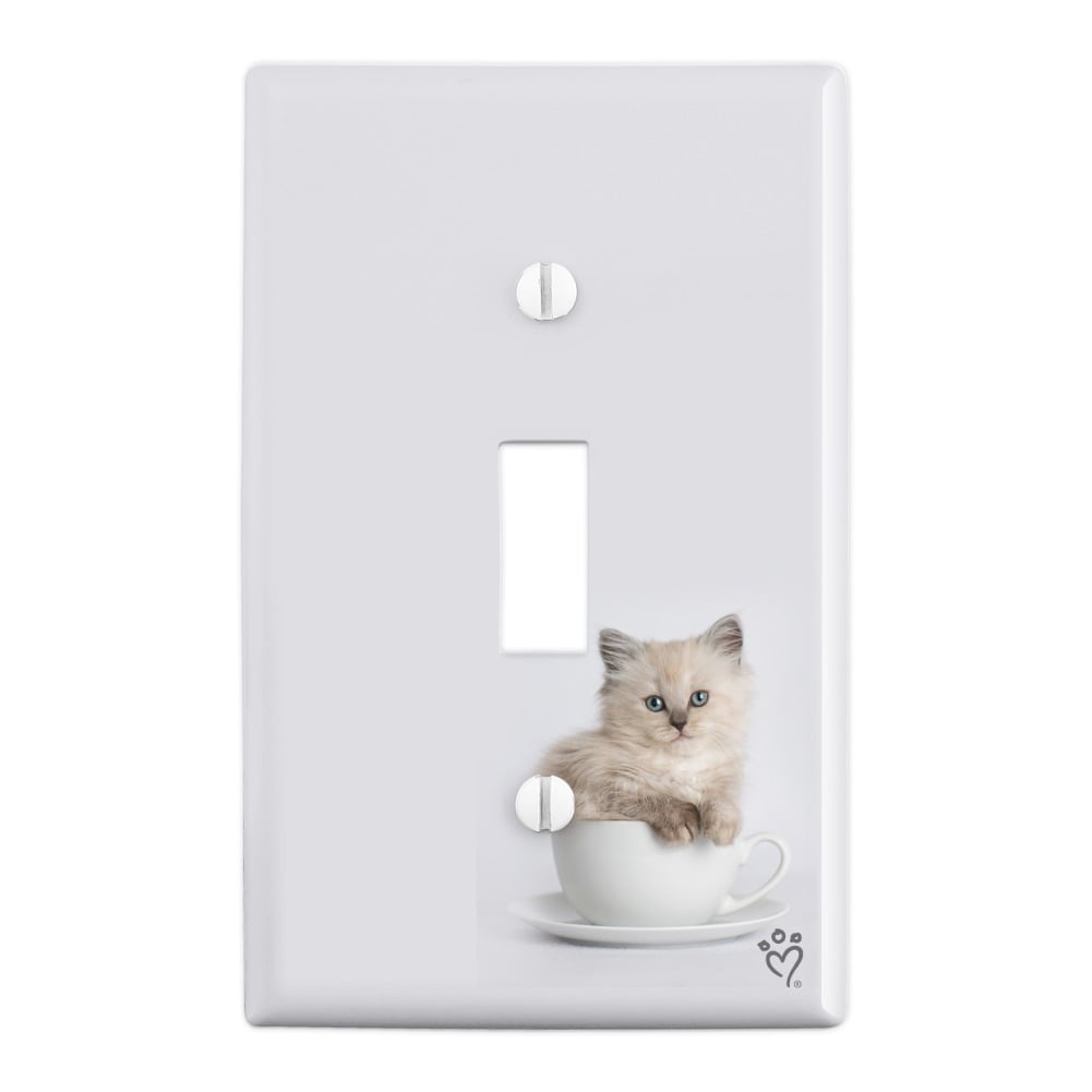 Decorative Switch Plate Cover Furry Friends Single Toggle Light Switch Cover 