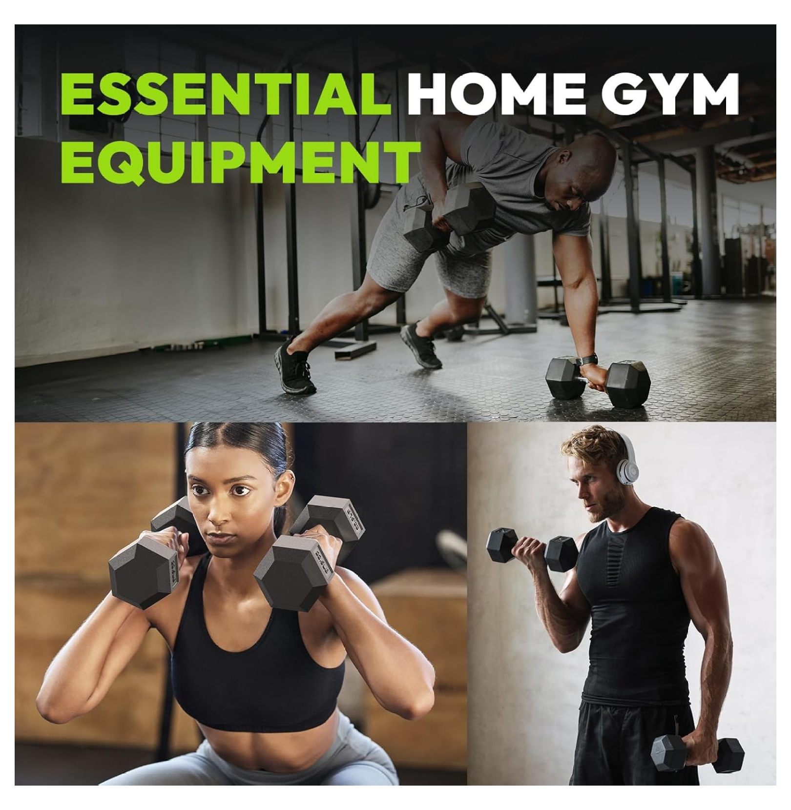 Hex Dumbbell Set 2.5-65 lb, Rubber Encased Hex Dumbbells for Home Gym, Weights Dumbbells Set of 2 Hand Weights for Strength Training & Fitness Exercise