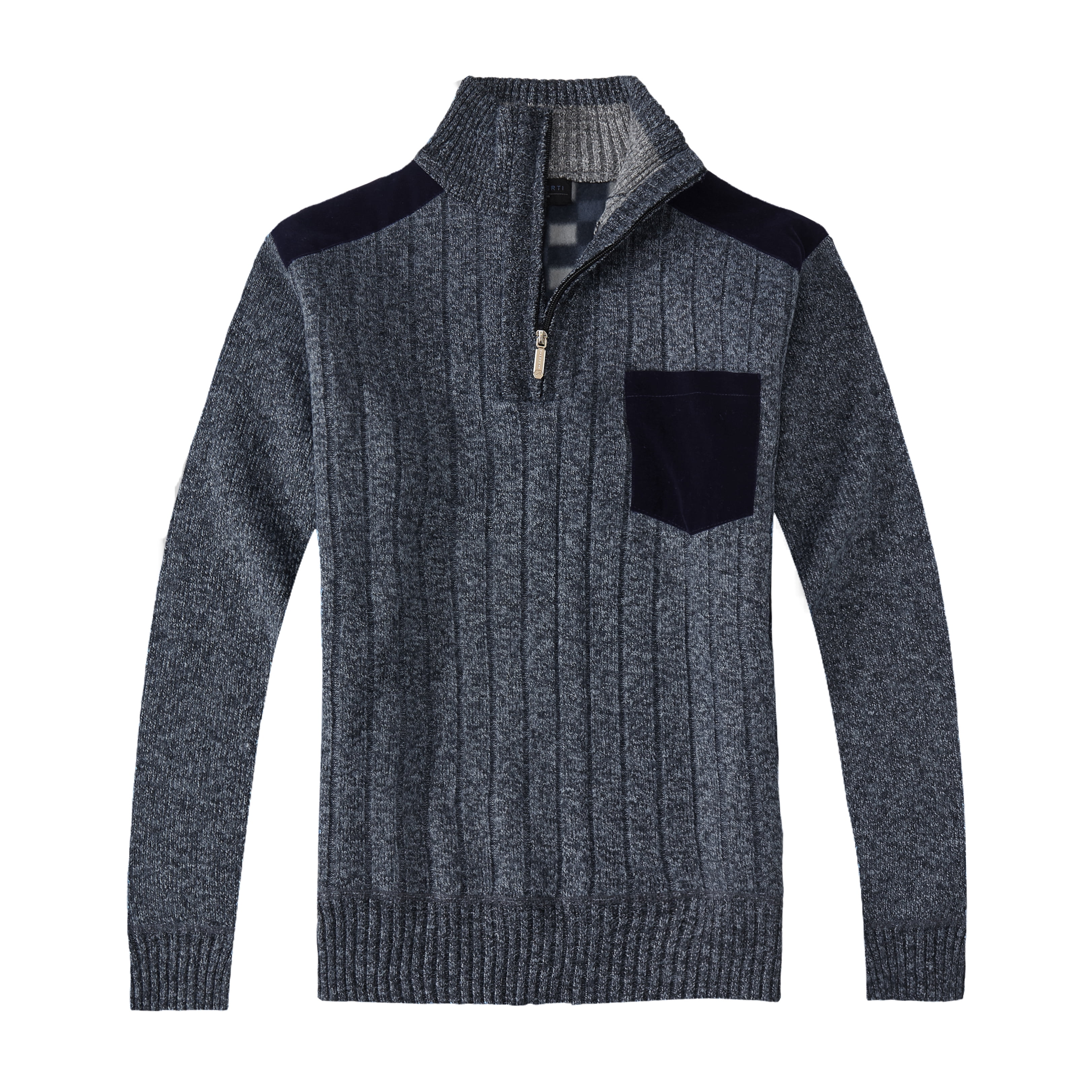 flannel half zip pullover