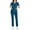 Navy, variant on HAJWOH Scrubs for Women Set Size1 Stretchy Nurse Uniform Short Sleeve V-Neck Scrub Top & Yoga Jogger Pants Solid Color Scrub Suit with Multi Pocket Khaki XXL