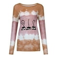 thumbnail image 3 of Hauts d'Été pour Femmes, T-Shirt à Col Rond Patchwork Imprimé, Blouse Décontractée, Grande Taille, en Liquidation, 3 of 7