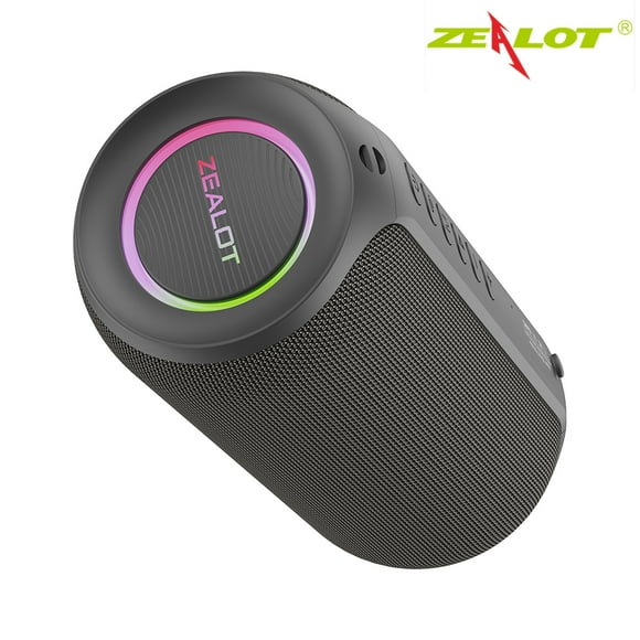 ZEALOT S32 Max Portable Wireless Speaker with BT 5.2 Technology, IPX5 Waterproof & Dustproof Speakers, RGB Lighting Effects, TWS Series Stereo Scene HiFi Sound, Support AUX U Disk TF Card, Long