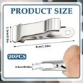 thumbnail image 2 of shiyou-Metal Mini Clamps Mini Spring Clamp Crocodile Alligator Clips Silver Alligator Clips 1/2 Inch Wide for Work, Smooth Jaw, 5/16 Inch Capacity(Silver,20 Pcs), 2 of 4