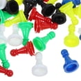 thumbnail image 2 of 96 piezas de ajedrez de plástico multicolor para juegos de mesa, accesorios educativos, colores aleatorios., 2 of 7