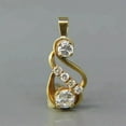 thumbnail image 2 of Round Cut 1Ct Lab Created Diamond Women's Beauty Pendant 14K Yellow Gold Plated, 2 of 2