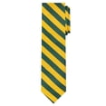 thumbnail image 2 of Jacob Alexander Men's College Stripe Woven Regular Length Neck Tie - Green Gold, 2 of 5