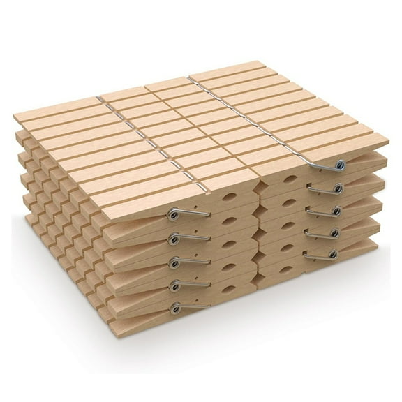 100Pcs Wooden Clothespins, Perfect for Clothes Racks, Crafts and Household Use, Weatherproof, Long Lasting, Versatile