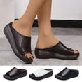 thumbnail image 2 of PUMISAS Summer Slippers For Women Comfortable Breathable Solid Color Slippers Outside Casual Hollow Open Toe Shoes, 2 of 4