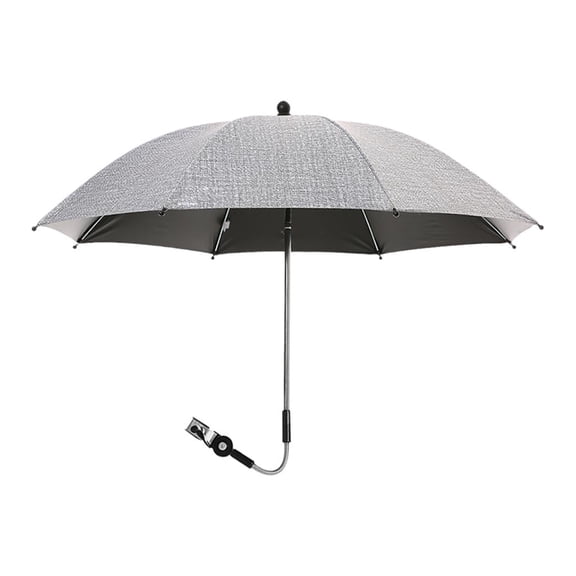 Paraguas ajustable y desmontable para cochecito de bebé, accesorios para carrito + sombrilla para exteriores gris