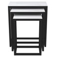 thumbnail image 2 of Ensemble de 3 tables d’appoint modernes en MDF et en fer, noir, 2 of 7