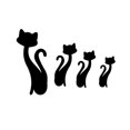 thumbnail image 1 of Cat Shape Mirror Wall Stickers Home Living Room Bedroom DIY Wall Art DecorationsBlack, 1 of 4
