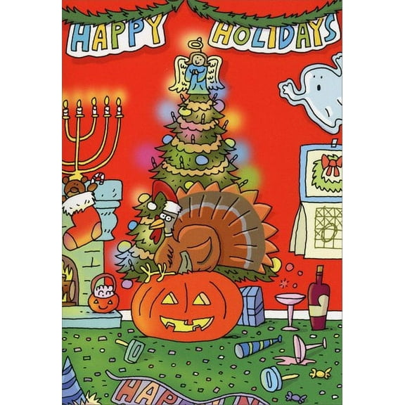 Nobleworks Merry Everything Funny / Humorous Christmas Card (1 card/1 envelope)