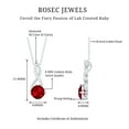 thumbnail image 7 of Rosec Jewels 1.50 CT Solitaire Infinity Necklace for Women with Created Ruby and Diamond, 14K White Gold, 7 of 7