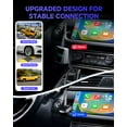 thumbnail image 4 of Wireless CarPlay Adapter 2025 Upgrade, Convert Wired to Wireless Apple CarPlay Adapter, Mini Size with Extension Cable USB & USB-C/Type-C, Stable Control & No Delay, Black, 4 of 8