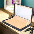 thumbnail image 3 of 12 Slots Pen Case Black Fountain Pen Display, Wood Pen Box Storage Collector Box Organizer, 3 of 12