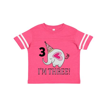 

Inktastic 3rd Birthday Elephant Girls Gift Toddler Toddler Girl T-Shirt