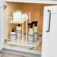 thumbnail image 5 of Household Essentials Glidez Paint-Finished Steel Pull-Out/Slide-Out Storage Organizer with Plastic Liners for Under Sink or Cabinet Use- 2 -Tier Design - Fits Standard Size Cabinet or Shelf, White, 5 of 9