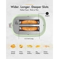 thumbnail image 3 of LONGDEEM 2 Slice Toaster, 6 Settings, Extra Wide Slots, High Lift, Auto Shutoff, Green, 3 of 7
