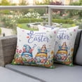 thumbnail image 2 of Outdoor Waterproof Pillow Covers Easter Gnome Colorful Egg Decorative Throw Pillow Protectors,Pillowcase Cushion Cases for Patio Sofa Garden Couch,16x16in,Pack of 2, 2 of 14