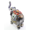 thumbnail image 2 of Feng Shui 6.5" Dark Gray Elephant Trunk Statue Lucky Figurine Gift Home Decor, 2 of 4