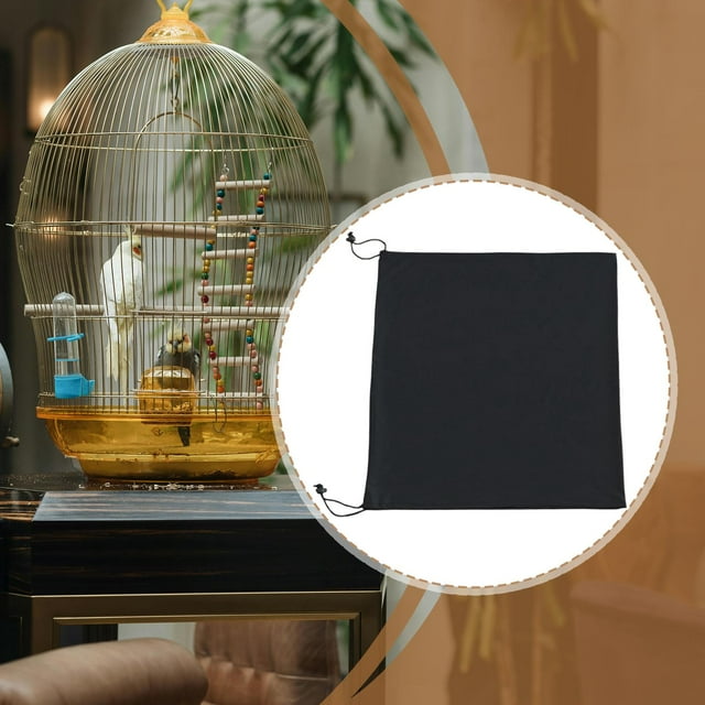 Funda elástica para jaula de pájaros, resistente al viento y al frío, ideal para el invierno, con cordón ajustable, transpirable, para loros, cacatúas 85 cm x 80 cm