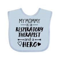 Inktastic My Mommy is a Respiratory Therapist and a Hero Boys or Girls Baby Bib