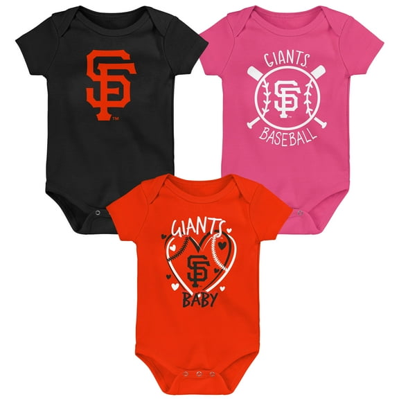 Infant San Francisco Giants Slide Home Three-Pack Bodysuit Set