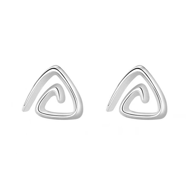 Generic Pendiente S925 Pendientes De Plata Mujer Moda Coreana Hermoso Triángulo Temperamento Temperamento Mini Garring Pendientes De Mujer brillar Electrónica
