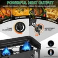 thumbnail image 4 of Ktaxon 2 Burner Cooker Outdoor Camping Picnic Stove with Wind Panel BBQ Grill, 4 of 9