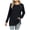Black, variant on Womens Long Sleeve Shirts Trendy Button Decor Tunic Side Split Casual Lightweight Fall Sweaters (Beige, S)