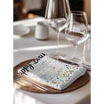 thumbnail image 6 of Birthday Cloth Napkins Set of 4 Reusable Dinner Napkins, Colorful Confetti Ribbons Polka Dots Vintage Wood Cocktail Napkin Washable Table Napkins for Wedding/Holiday Party/Baby Shower 20"x20", 6 of 7