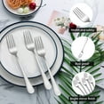 thumbnail image 2 of Cibeat Dinner Forks Set 24pcs Mirror Polished Stainless Steel Silverware Forks for Salad, Fruit, Pasta, Steak, Fish, Chicken, 2 of 6