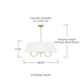 thumbnail image 3 of Capital Lighting 352741MA Julia 4 Light 29" Wide Pendant - Brass, 3 of 6