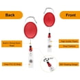 thumbnail image 3 of 20 Pcs Supports Rétractables pour Badges d'Identité, Moulinets pour Badges d'Identité avec Pince, Supports de Badges Rétractables pour Employé de Bureau, Médecin, Infirmier - Rouge, 3 of 7