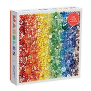 galison Rainbow Marbles Puzzle, 500 Pieces, 20"x20" - Fun challenge for Kids and Adults - Finished Puzzle is a Unique Rainbow Image - Photo Art Puzzle Includes Varying colors and Sizes of Marbles
