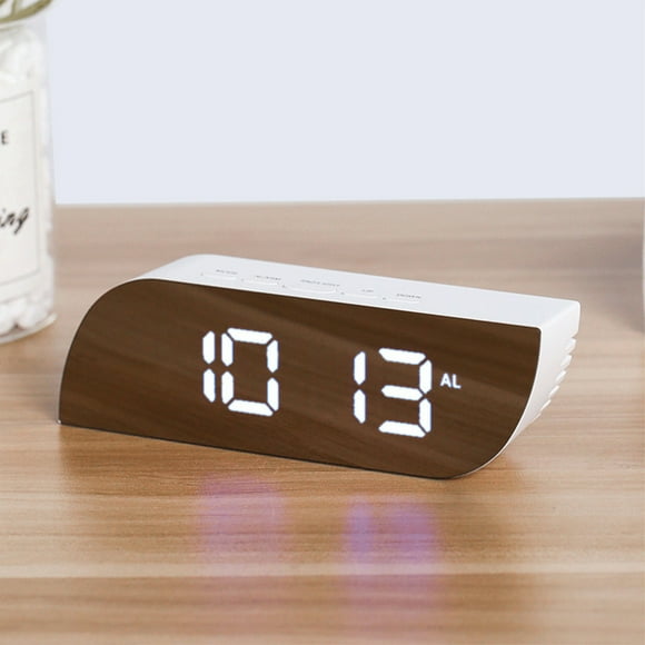 NARABB Digital Clock Large Display, LED Alarm Clocks For Makeup With Diming Mode