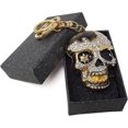 thumbnail image 5 of 1 Uds llavero de calavera de Metal con diamantes de imitación novedad creativa llavero de calavera 3d hermoso, 5 of 5