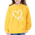 thumbnail image 3 of Atogsazn Toddler Girls Hearts Sweatshirt Kids Boys Casual Long Sleeve Pullover Sweatshirts Loose Fit Tops Clothing 01-Yellow 10-11 Years Fashion, 3 of 4