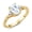 Aquamarine, variant on Rings for Women 14K Gold Plated Silver Classic Style Birthstone Ring 7X5MM Oval Gemstone & Diamonds February Amethyst Jewelry for Women Size 6