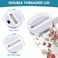 thumbnail image 5 of 40 oz Tumbler With Handle Stainless Steel Insulated Tumbler With Lid for Car Cup Holder Small Butterfly and Rose Pattern, 5 of 9