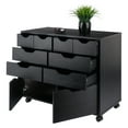thumbnail image 4 of Winsome Halifax Bins & Drawers Multi-Storage Wide Mobile Cabinet 20804, Black Finish, 4 of 13