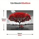 thumbnail image 3 of 1pc Tree Landscape Wall Art Canvas Lake Moon Painting Red And Black Scenery Picture, Modern Nature Artwork For Living Room Bedroom Bathroom Home Office Wall, No Frame 12x16inch 16x24inch, 3 of 5
