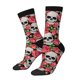 thumbnail image 1 of Fotbe Skull and Roses Calcetas Largas con Estampado para Hombre y Mujer – Calcetas de Compresión Transpirables y Elásticas, Viajar y Uso Diario Talla 5-11, 1 of 6