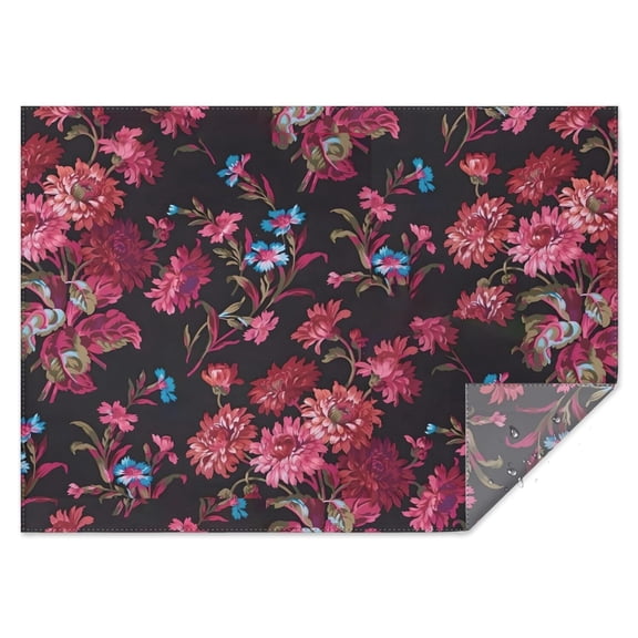 Pioneer Flower Floral Print Pattern Rectangle Tablecloth 60"x84",Waterproof Polyester Rectangle Table Cloth, Wipeable Spillproof Polyester Tablecloth for Dining, Camping, Indoor and Outdoor