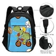 thumbnail image 3 of Daiia Dinosaur Riding a Motorcycle Pattern USB Charging Backpack for Men and Women, Anti-Theft Backpack,Travel Backpack,School Backpack,College Backpack,Laptop Backpack, 3 of 7